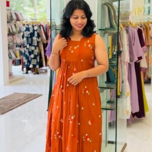 Art Chanderi Embroidery Kurti -RST26101