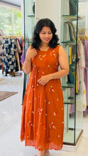 Art Chanderi Embroidery Kurti -RST26101