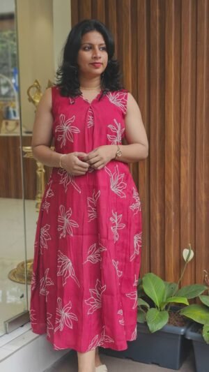 Art Chanderi Embroidery Kurti -RST26104