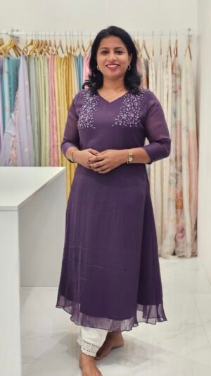 Crackle Georgette Kurti - PR-RS101